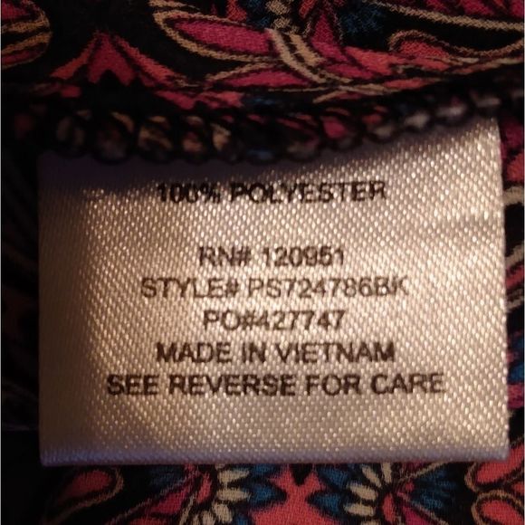 Pink Rose Black Fuchsia Tribal Tile Halter Tank - Picture 9 of 10